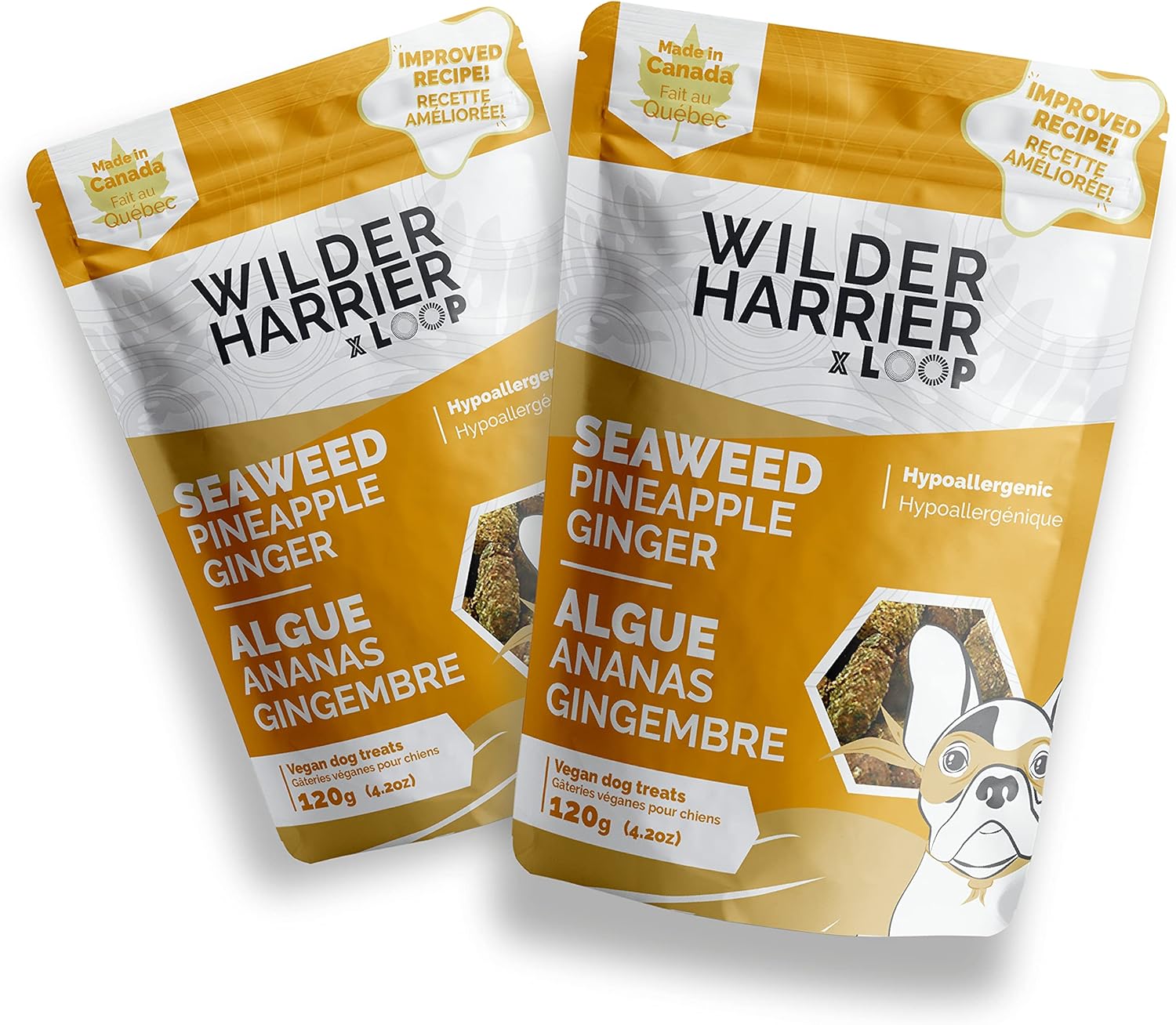 WILDER HARRIER Vegan Biscuits, Pineapple Ginger, (2x120g