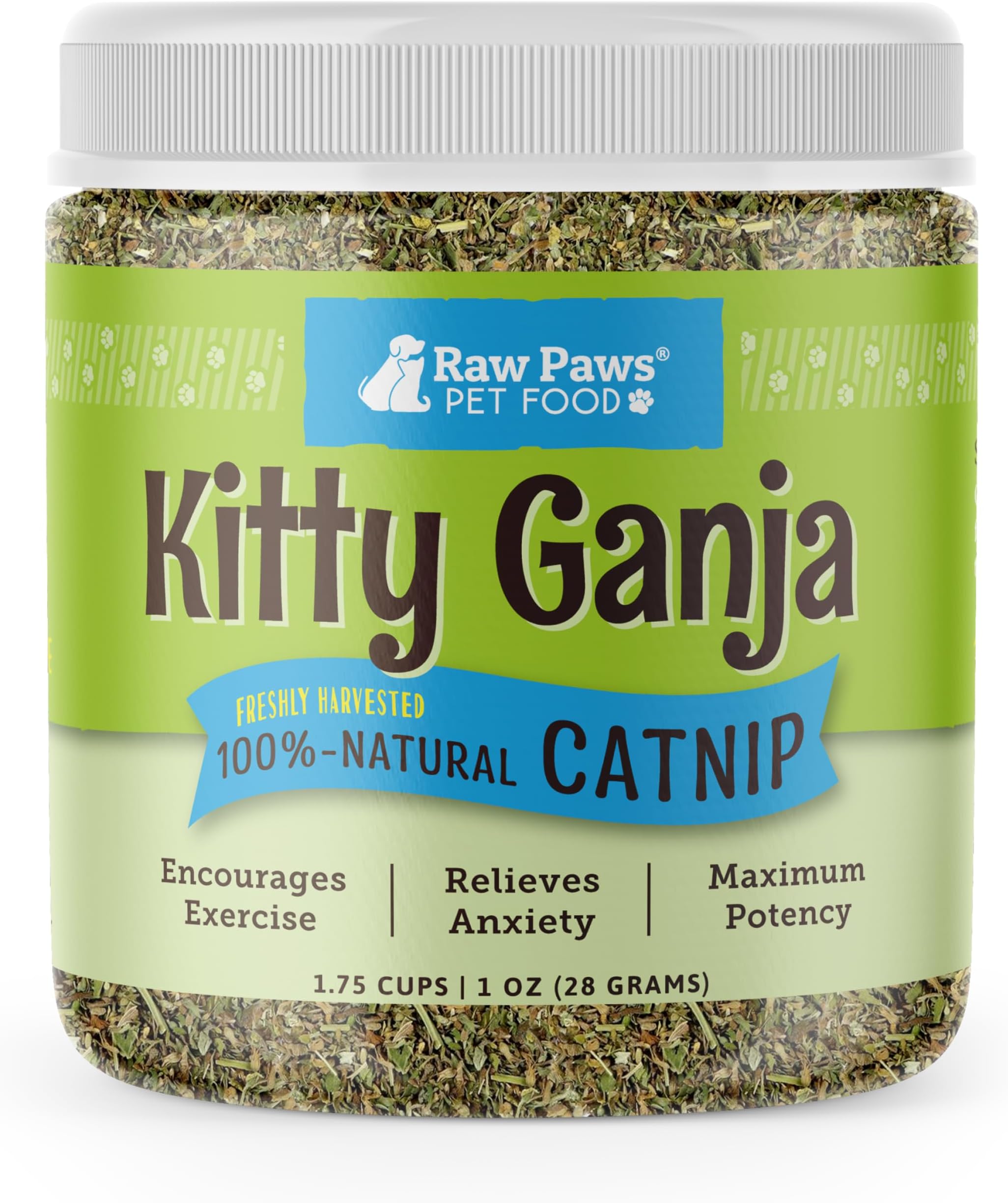 Fresh Catnip for Cats, 1-oz (2 Cups) - Use for Refillable Catnip Toys for Cats - Natural Dried Cat Nip