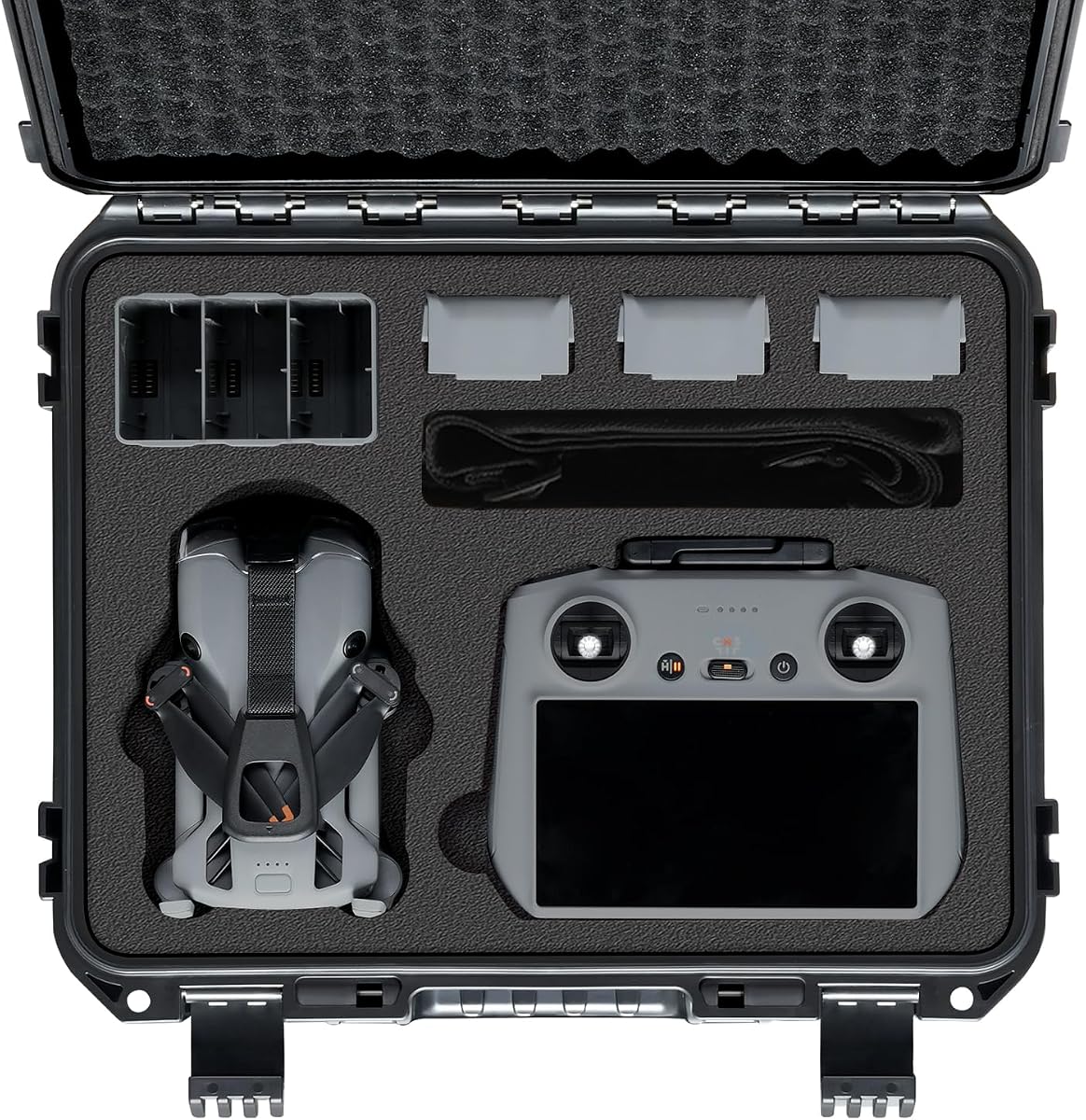 Case for DJI Mini 5 Pro Drone - Waterproof Carrying Box for Fly More Combo | Hard Storage Box for Batteries Filters Drone Accessoreis, Protective Travel Box with Custom Foam for RC 2/RC-N3 (Case Only)