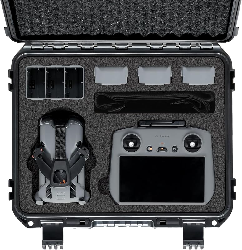 Case for DJI Mini 5 Pro Drone - Waterproof Carrying Box for Fly More Combo | Hard Storage Box for Batteries Filters Drone Accessoreis, Protective Travel Box with Custom Foam for RC 2/RC-N3 (Case Only)