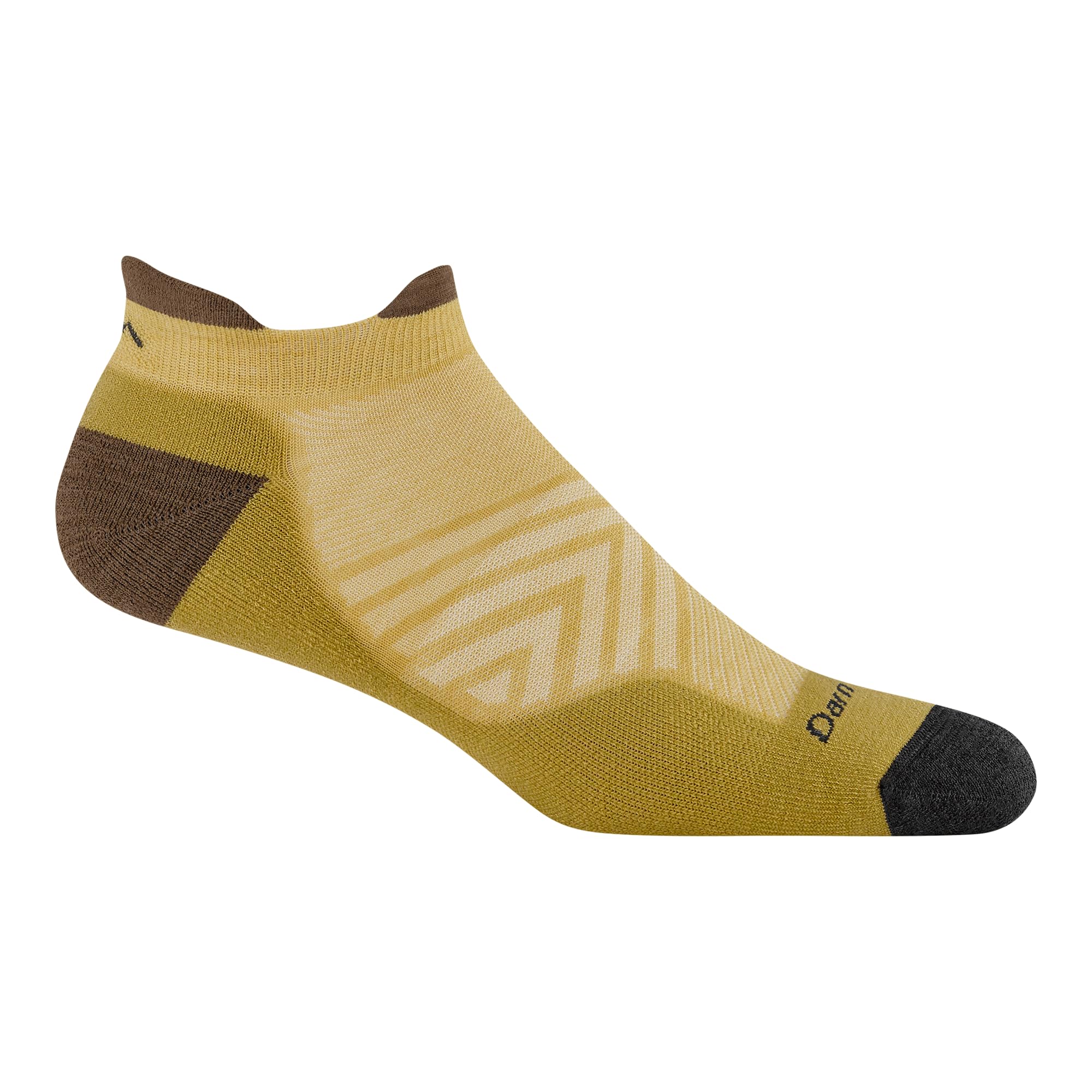 Darn Tough Vermont Men's Sandstone Run No Show Tab Ultra-Lightweight With Cushion, Large