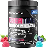 Allcoovita Creatine Gummies, Raspberry & Blueberry
