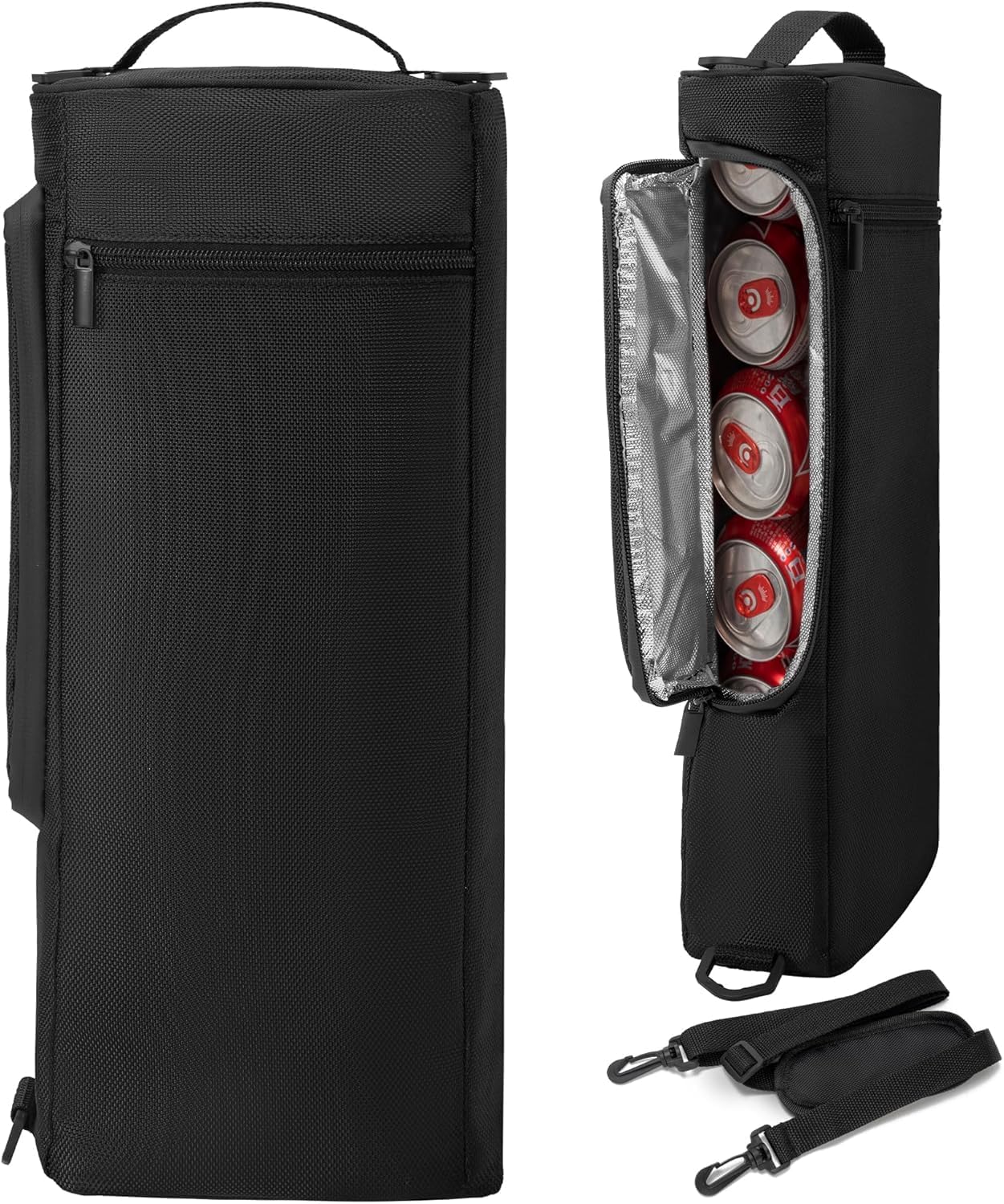 Golf Cooler Bag, Thickened Wine cooler bag - Holds 6 Beer Cans or 2 Wine Bottles, Leakproof Insulated Beer Cooler Bag for Golf, Travel, Camping