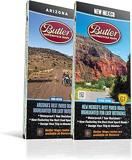 Best Paved Roads in New Mexico and Arizona Map Bundle
