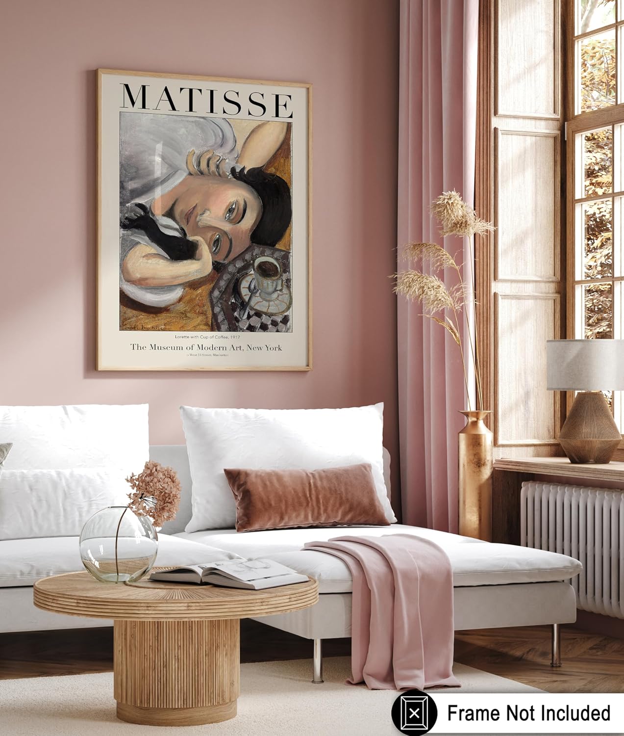 Poster Master Vintage Henri Matisse Poster - Retro Laurette with a Cup of Coffee Painting Print - Expressionism Art - Gift for Her, Woman - Decor for Home, Office, Bedroom - 8x10 UNFRAMED Wall Art