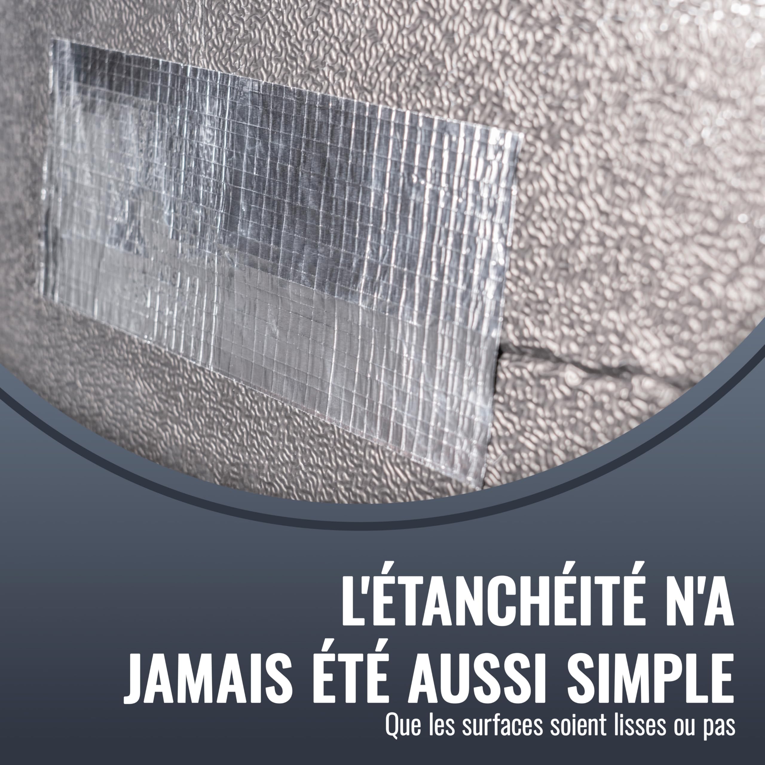 Ruban Adhésif Aluminium Renforcé par Fibre de Verre 50m x 48mm pour Isolation Tuyauteries