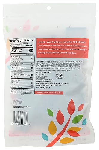 Vista 3 de 365 by Whole Foods Market, Peppered Family Size Beef Jerky, 8 onzas