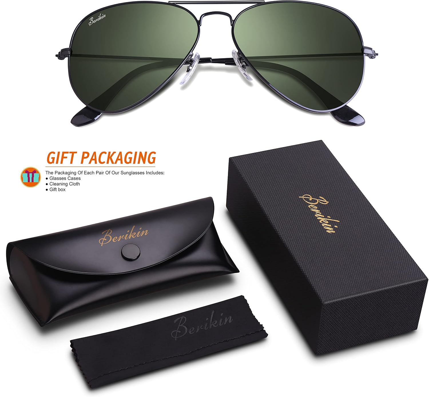 Classic Aviator Teardrop Style Glass Lens Metal Frame Sunglasses For Men Women UV400 Protection image 3