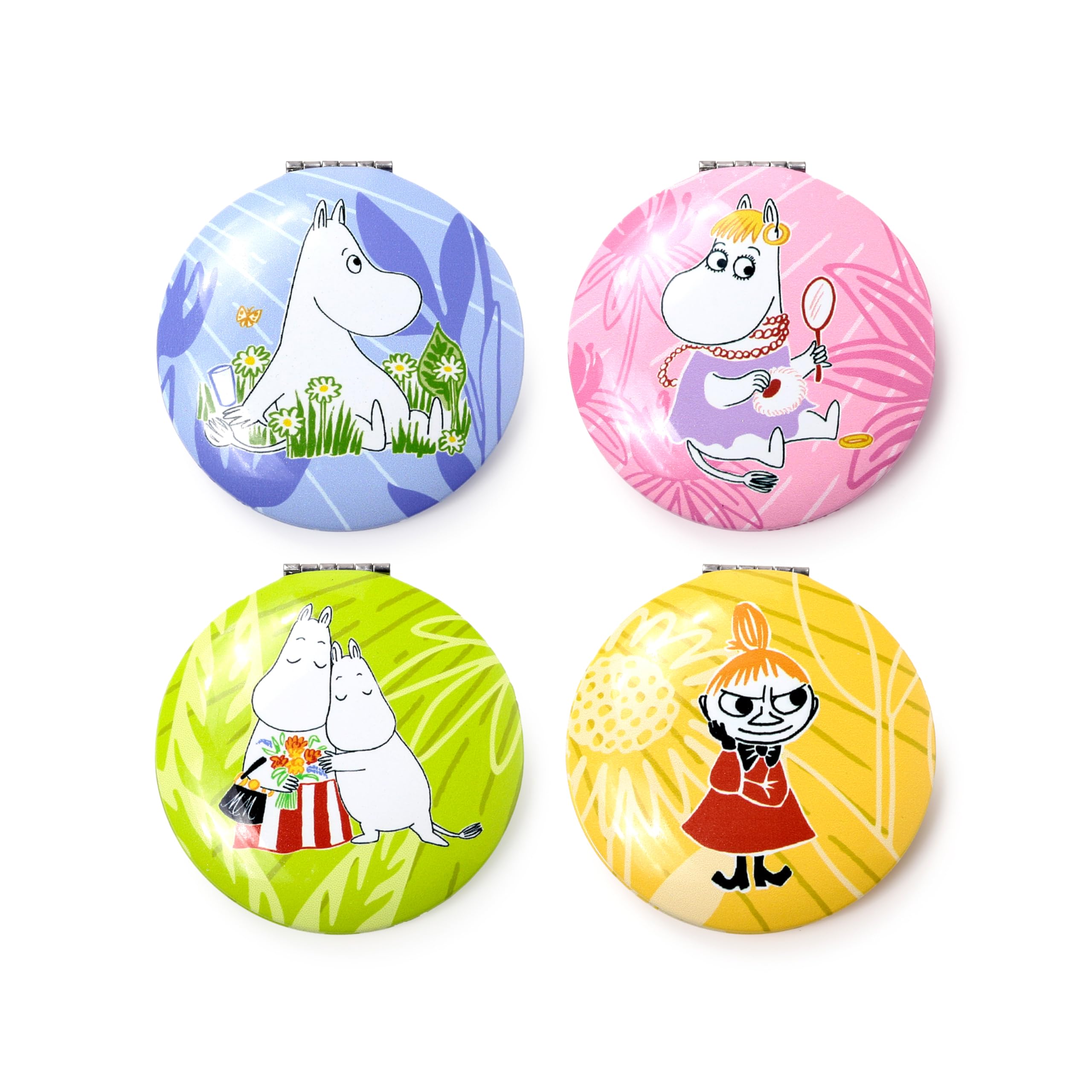 Puckator Women's Moomin & Tammi Compact Mirror - Small Tiny Holiday Handbag Essentials Makeup Gift Sets For Teen Girls Compact Pocket Mirror - Cosmetics Mirrors - Stocking Fillers