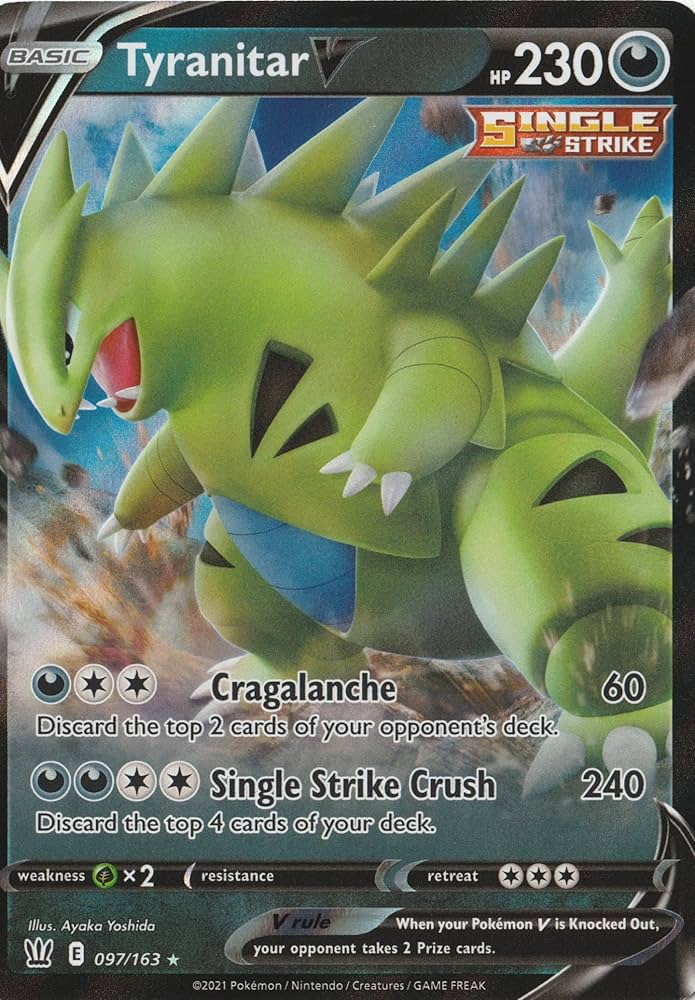 Amazon.com: Tyranitar V - 097/163 - Ultra Rare : Toys & Games Amazon.com: Tyranitar V - 097/163 - Ultra Rare : Toys & Games
