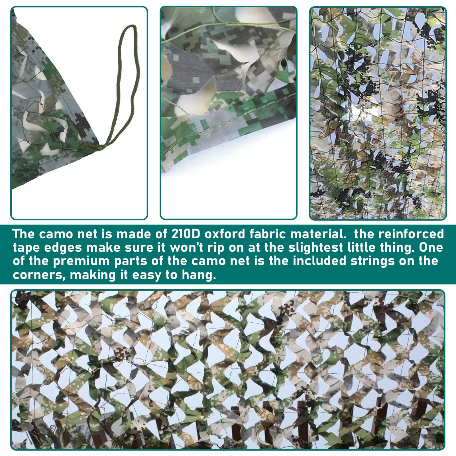 Redes de Camuflaje para Fiesta del Tema, Ligero Militar Red de Camuflaje, para Caza, Camping, Protección Solar, Cubierta de Coche, Tiro, observación de Aves, Jardín