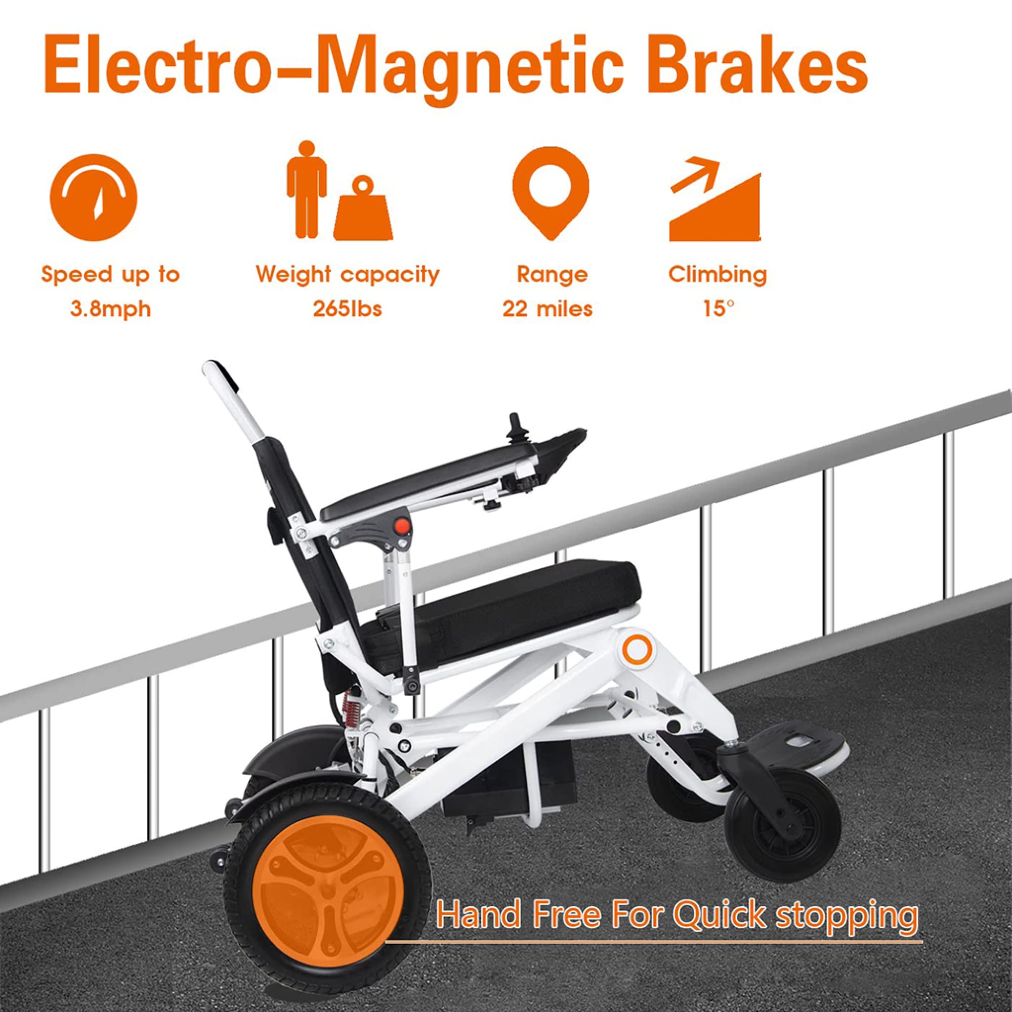 Carrozzine Carrozzine elettriche Portatili - Carrozzina elettrica Pieghevole in Alluminio Leggero con Motori potenti, Durata 20 km, Omologata per Le compagnie aeree