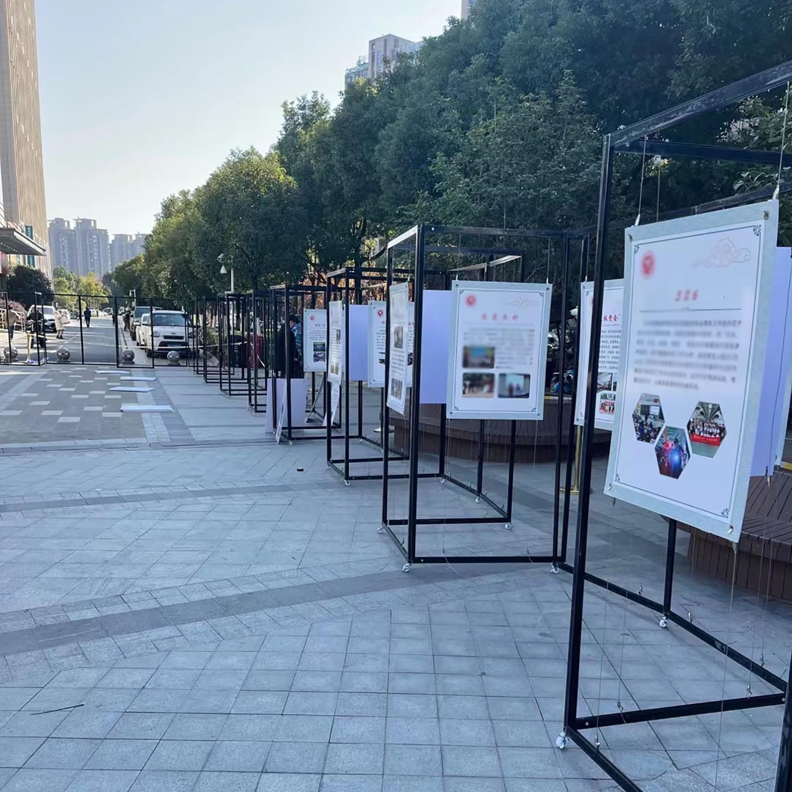 Expositor de Arte portátil de Aluminio - Tablero publicitario Independiente para Bodas, exposiciones y Eventos - 100 x 220 cm (39,4 x 86,6 Pulgadas) Carteles, señalización y