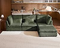 Vista 73 de Sofá modular de gran tamaño, sofá seccional de pana Cloud extra profundo con diván otomano chaise, sofá cama de chenilla esponjosa de 8 plazas