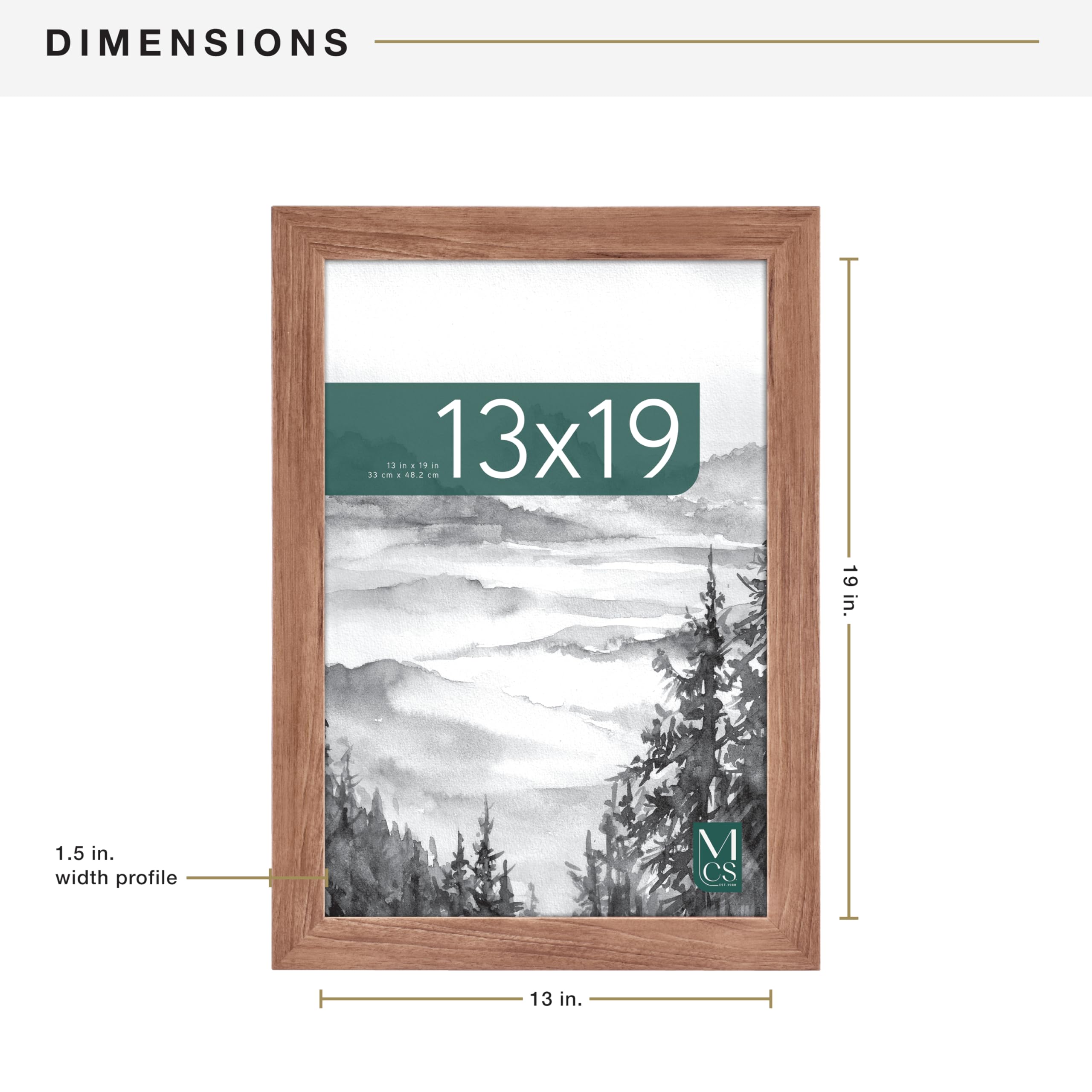 Amazon.com - MCS Museum Poster Frame, Medium Oak Woodgrain, 13 x