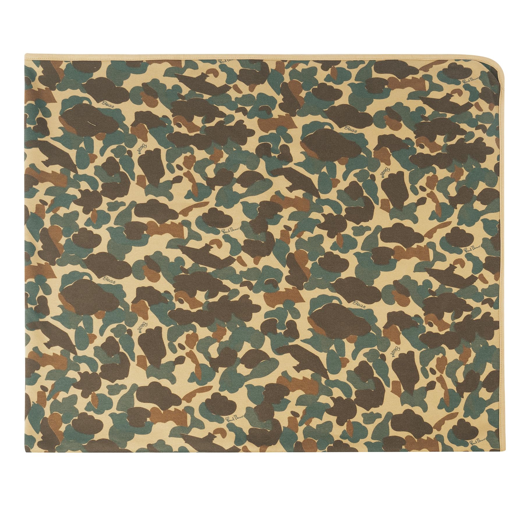 Couverture polaire camouflage Fred Bear plaid doux 152x127 cm canapé et couchage