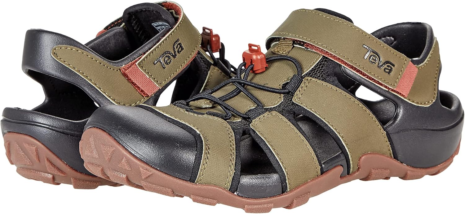 TEVA FLINTWOOD SPORT SANDALS MENS US 11 WATER HIKE SHOES QUICK DRY DARK OLIVE Teva Mens Flintwood 1118941 Olive Black | Mercari main image 4