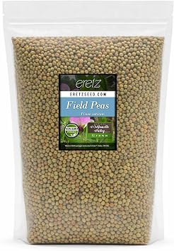 Dundale Field Pea Seeds by Eretz - Willamette Valley, Oregon Grown, Non-GMO, No Fillers, No Coatings, No Weed Seeds 10lb