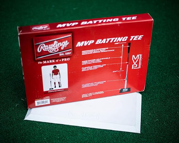 Rawlings | MVP Batting Tee | Heavy Duty Rubber Base | Adjustable Height 24-46