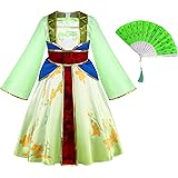 Mulan Costume Dress for Girl,Kid Halloween Princess Dress,Girl Movie Character Costume