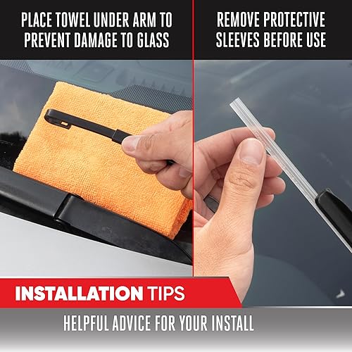 Miniatura 4 de Motor Trend FlexBlade Premium Wiper Blade – 2 Pack Front Windshield Wipers Advanced Beam Blade Design 50% Longer Life for Crystal Clear, Spotless