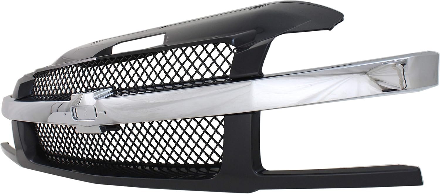 Garage-Pro Front Grille Assembly For Chevrolet Avalanche 1500 2002-2006, Avalanche 2500 Models with Body Cladding, Painted Black GM1200543