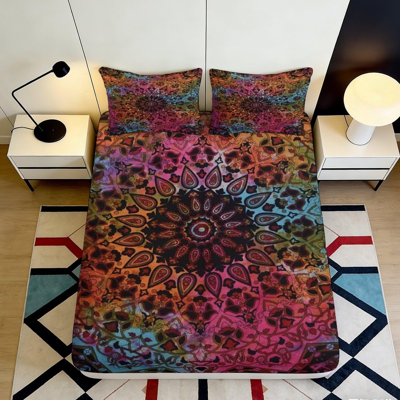 3D Printed Fitted Sheet Microfiber Galaxy Starry Sky Bed Cover for Bedroom Protection and Decor in European Homes 90x200x25cm