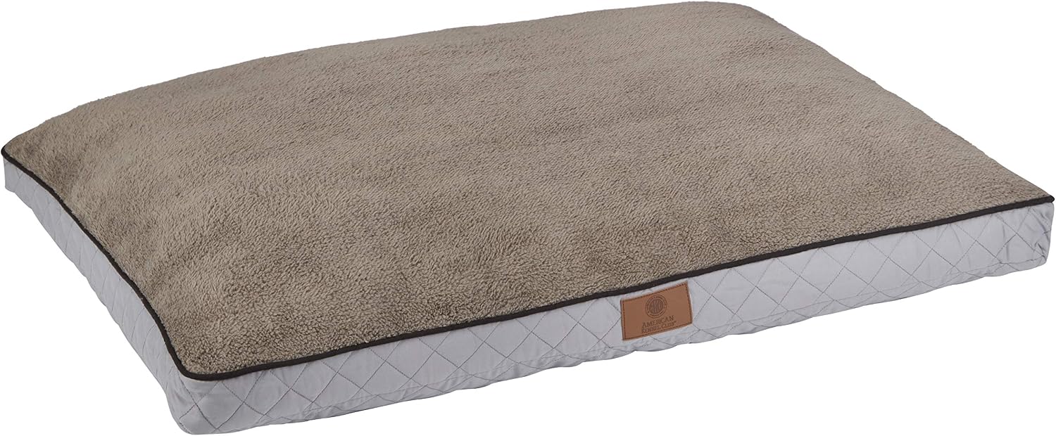 American Kennel Club AKC9690GRAY Diamond Stitched Reversible Pet Gusset Bed