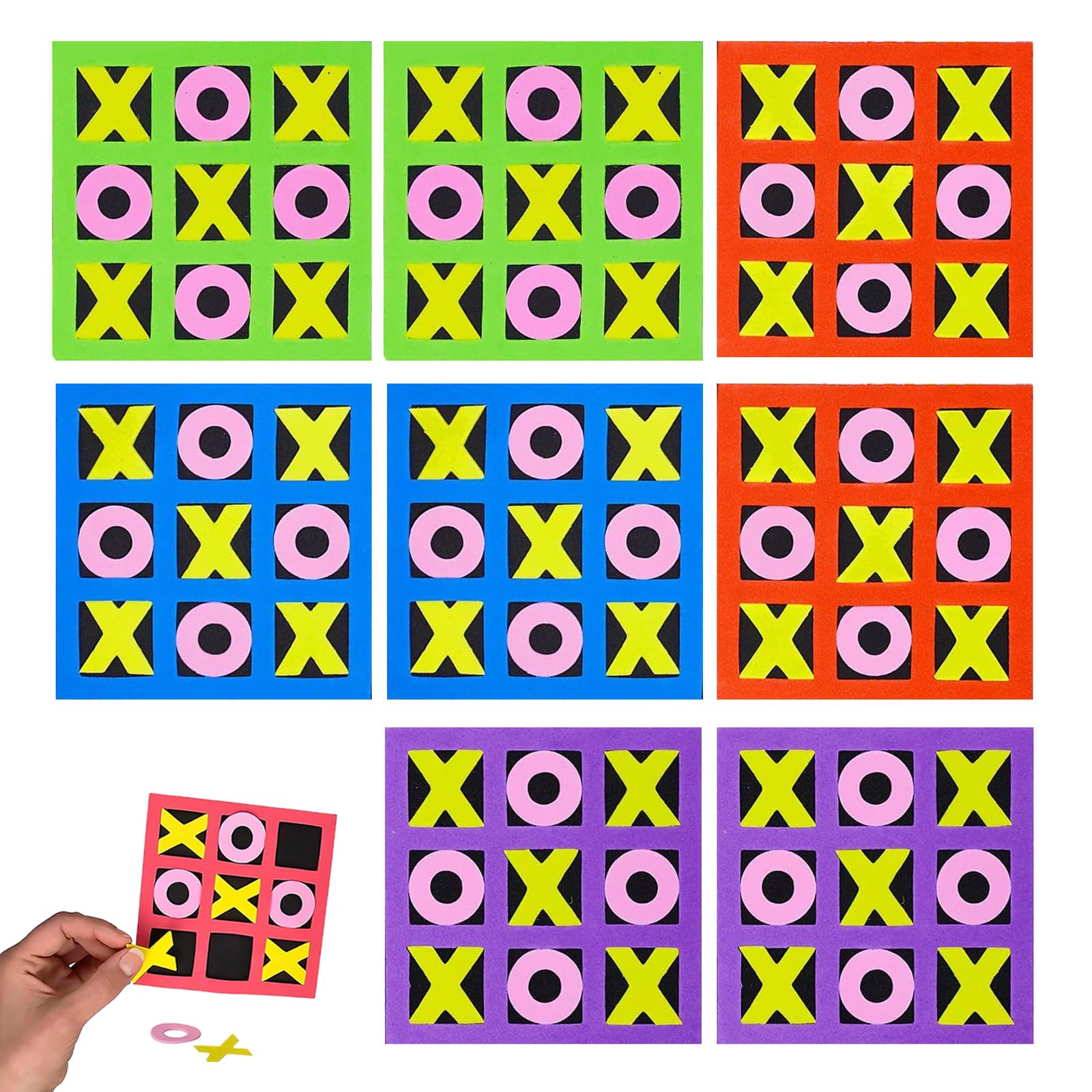 30x Mini Tic-Tac-Toe Spiele – Buntes Brettspiel-Set Für Kinder, Geschenk Für Party & Schule