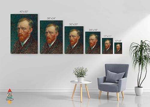 Miniatura 7 de HB Art Design Eugène Boch (El poeta contra un cielo estrellado), 1888 Vincent Van Gogh Reproducción de pintura de metal para pared, decoración de