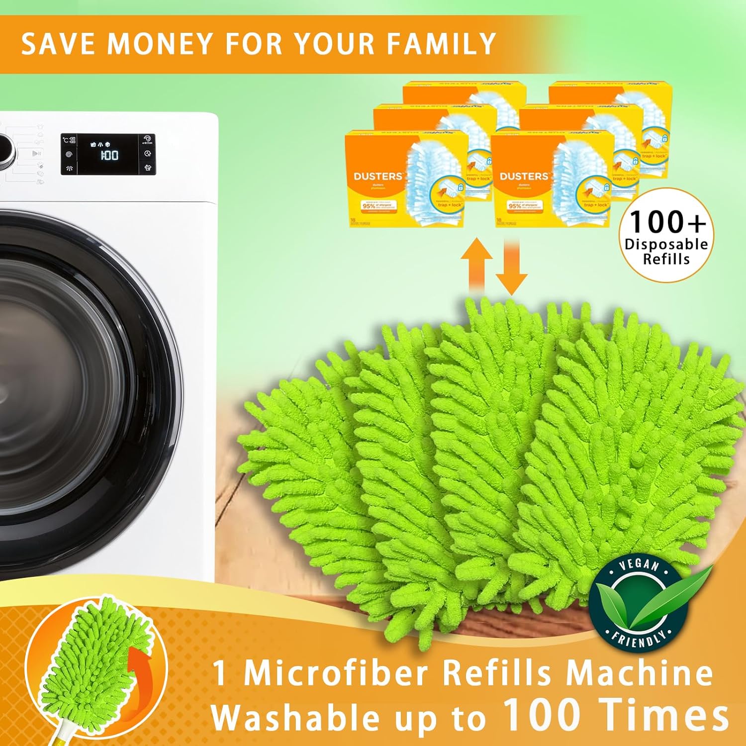 Reble Duster Refill patible with Swiffer Hand Duster - Microfiber