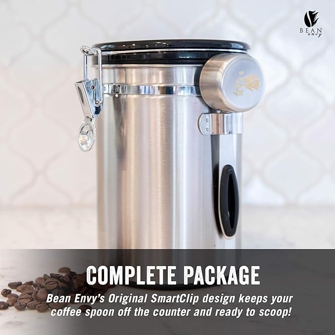 Bean Envy Recipiente Hermético para Café, 22.5 Oz, Acero Inoxidable miniatura 2