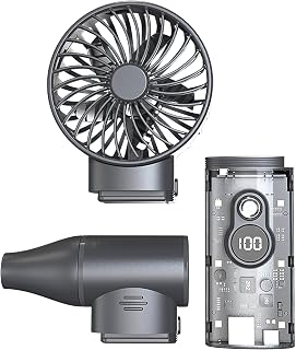 Druckluft-Staubwedel, 100.000 U/min, Hochgeschwindigkeits-Turbo-Lüfter mit 35 m/s Luftstrom, 10.000 mAh Powerbank-Funktion für Computerstäuben und Grillzündung