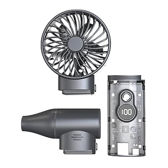 Compressed air Duster 100,000 RPM High-Speed Turbo Fan with 35m/s Airflow, 10,000mAh Power Bank Function for Computer Dusting and BBQ Ignition