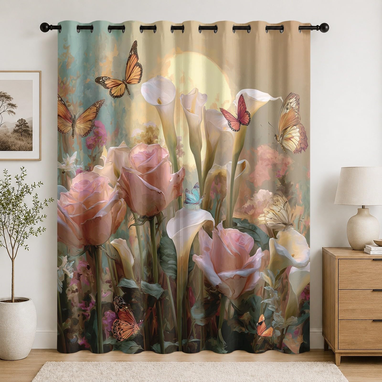 Draperies à Oeillets Rideaux Occultants Salon Chambre Enfant 2 Pièces