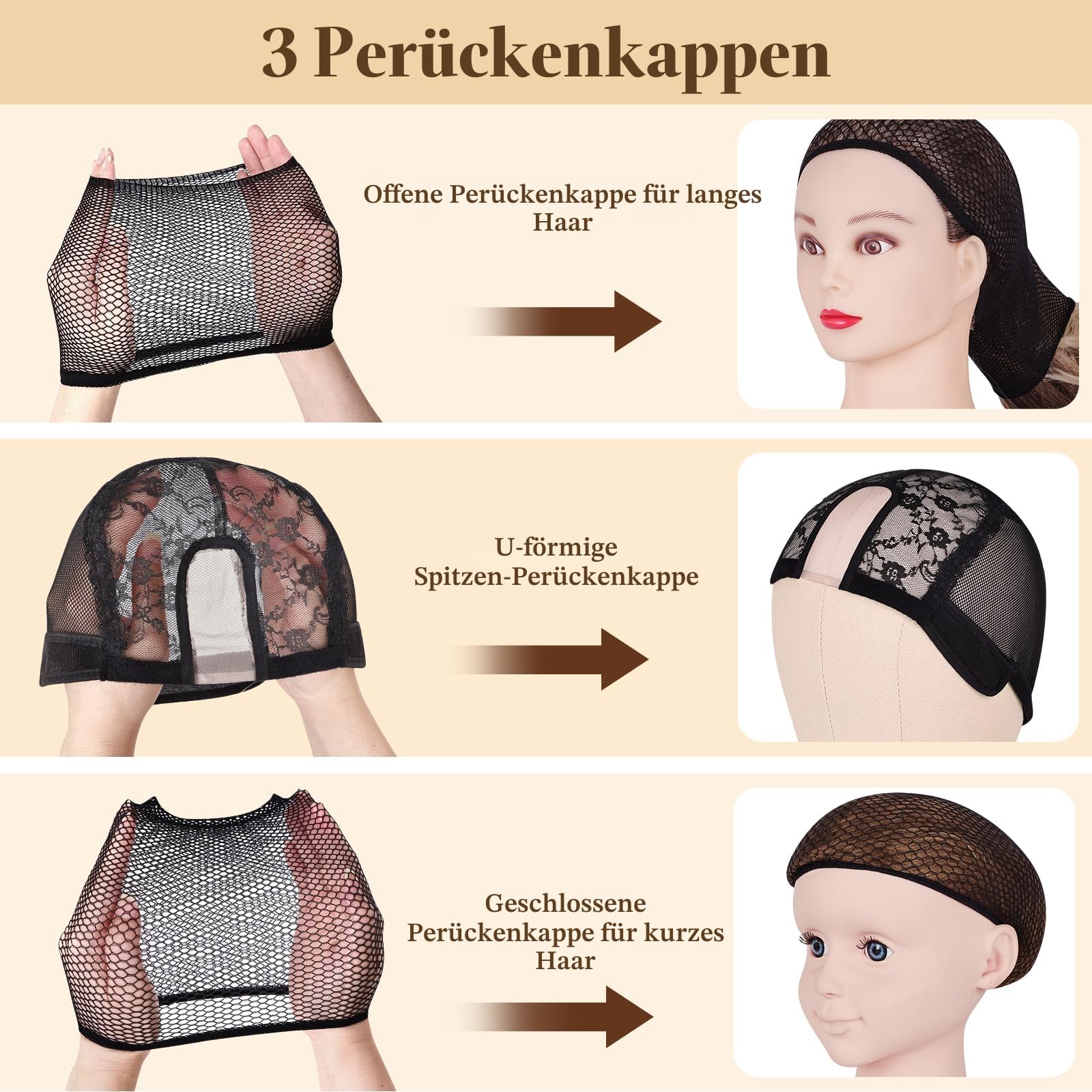Perückenständer 160cm mit Mannequinkopf 56cm - Verstellbarer Perückenkopfständer für Kosmetologie