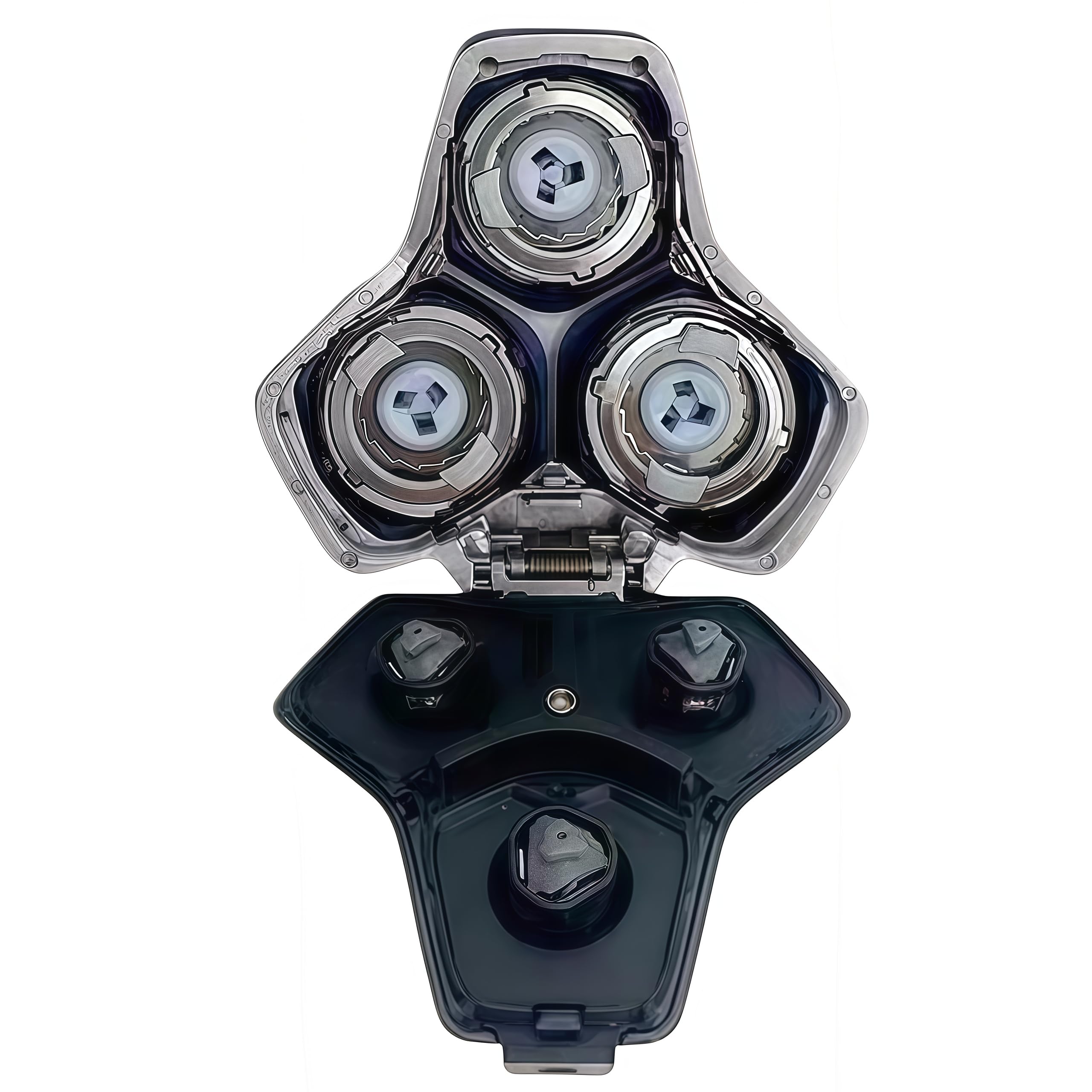 Cabezal de repuesto completo para afeitadora eléctrica para hombre, conjunto completo de cuchillas compatible con afeitadoras Philips SH71, S5000, S7000, S9000 Series (azul)