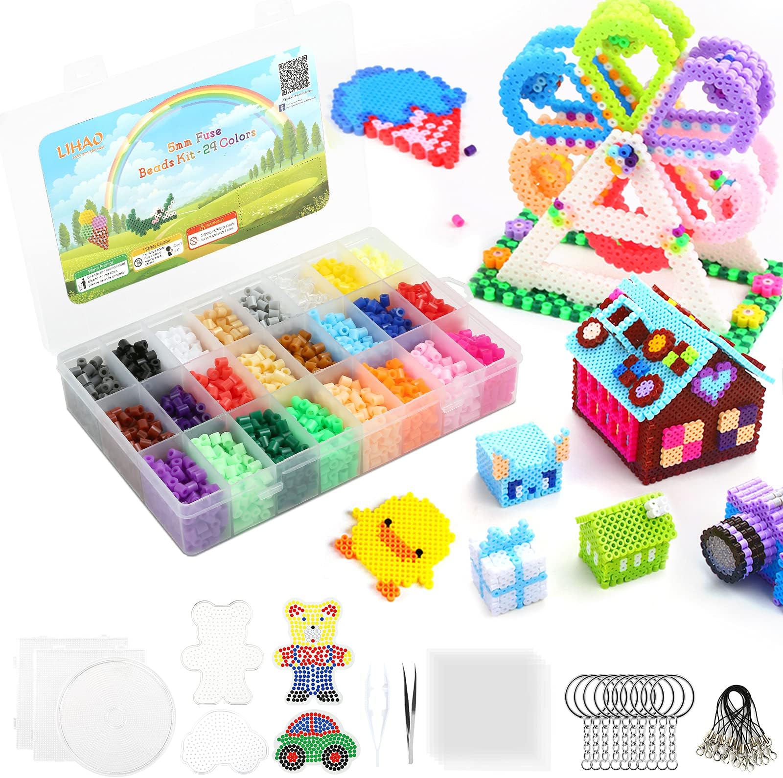 Mrracxy Perles à Repasser, Perles 5mm 10 couleurs Fusible Perles Jouets, Kit de Perle a Repasser Mrracxy Perles à Repasser, Perles 5mm 10 couleurs Fusible Perles Jouets, Kit de Perle a Repasser