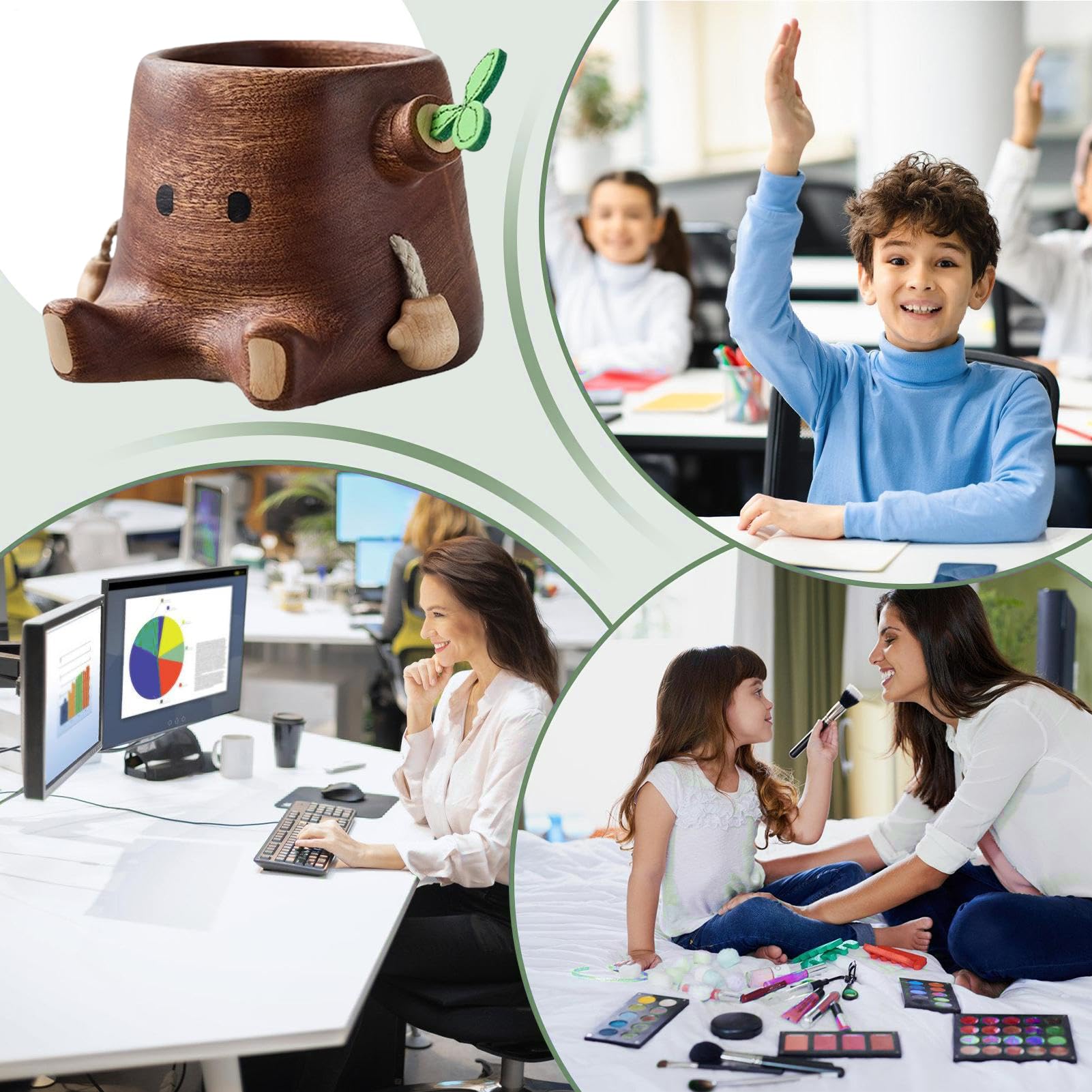 Stiftehalter Für Schreibtisch Großraum Organizer | Stiftebecher Für Schreibtischzubehör Für Pinsel, Trockenblumen, Zuhause, Schule, Büro, Bauernhaus, Bücherregal,