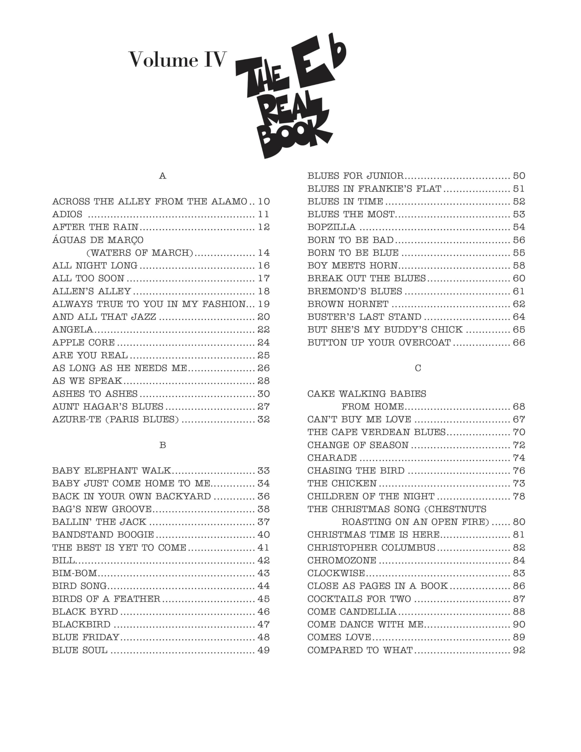 The Real Book: E-flat Edition (4)