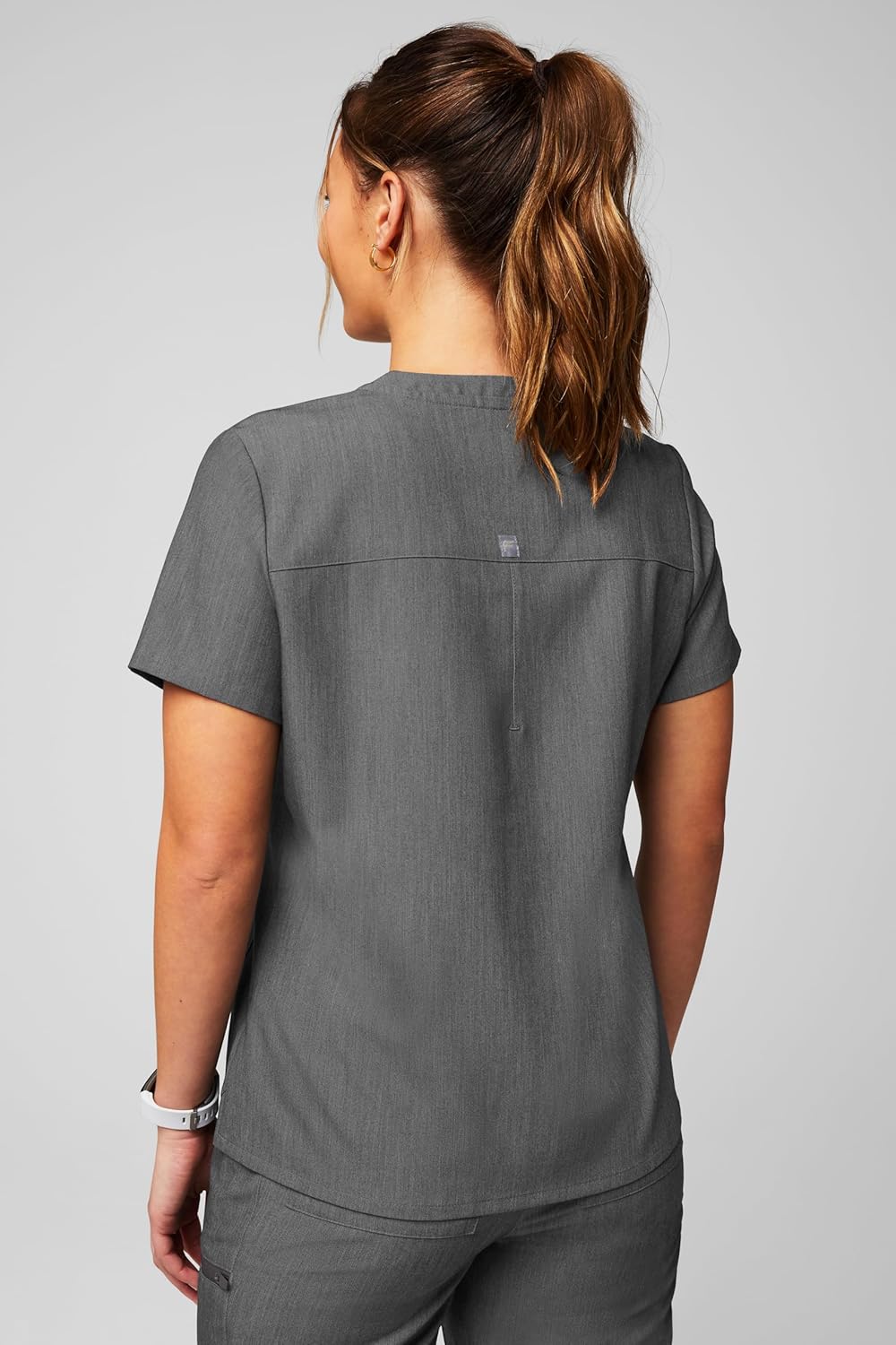 Fabletics Women's Vital 1-Pocket Scrub Top - MotionTech, Wrinkle-Resist, Chest Pocket, Anti-Shrink, Semi-Slim Fit - Image 2