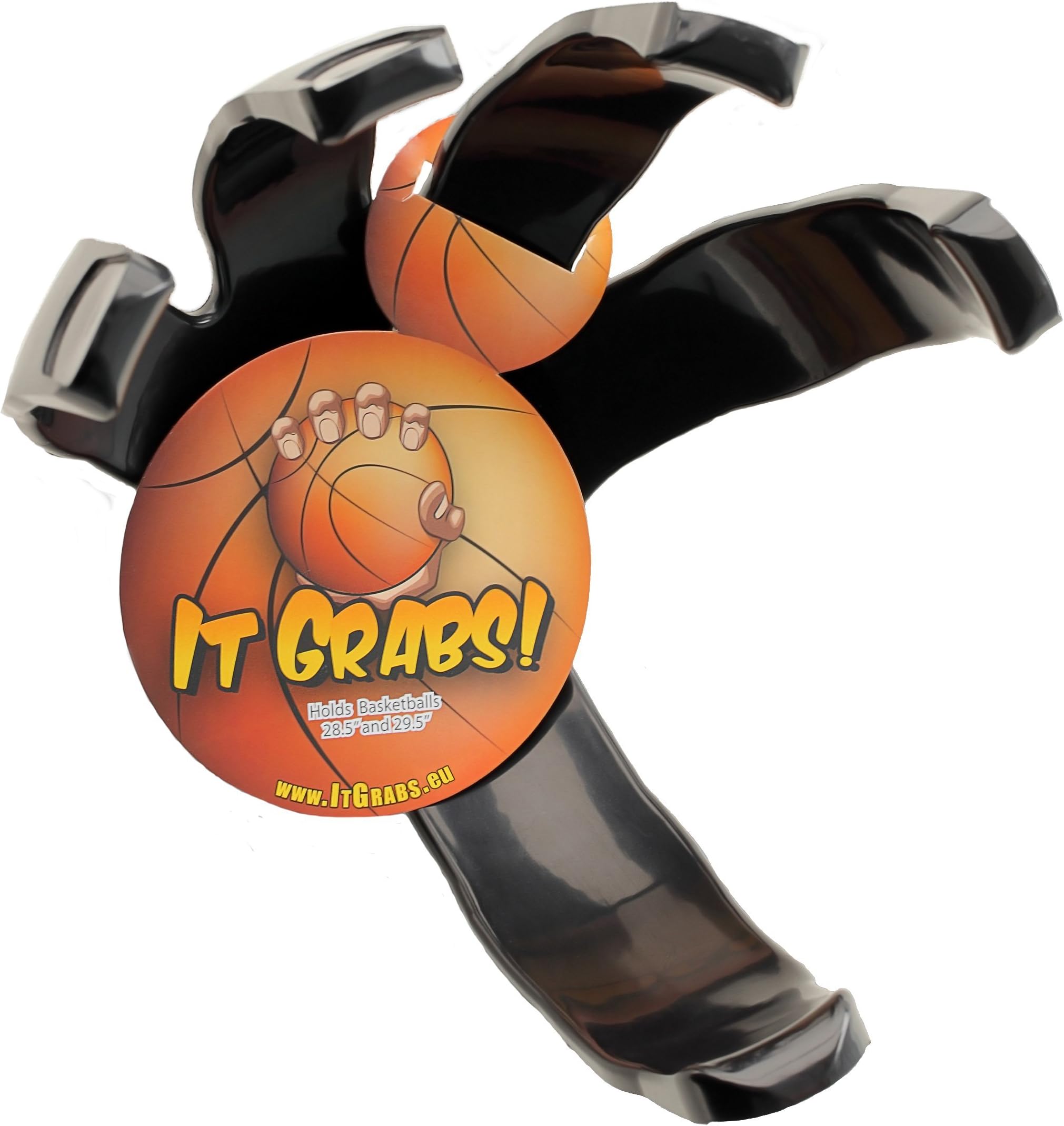 IT GRABS - BASKETBALL - SPORTS BALL HOLDER - hand claw - ball display case - ball stand - black