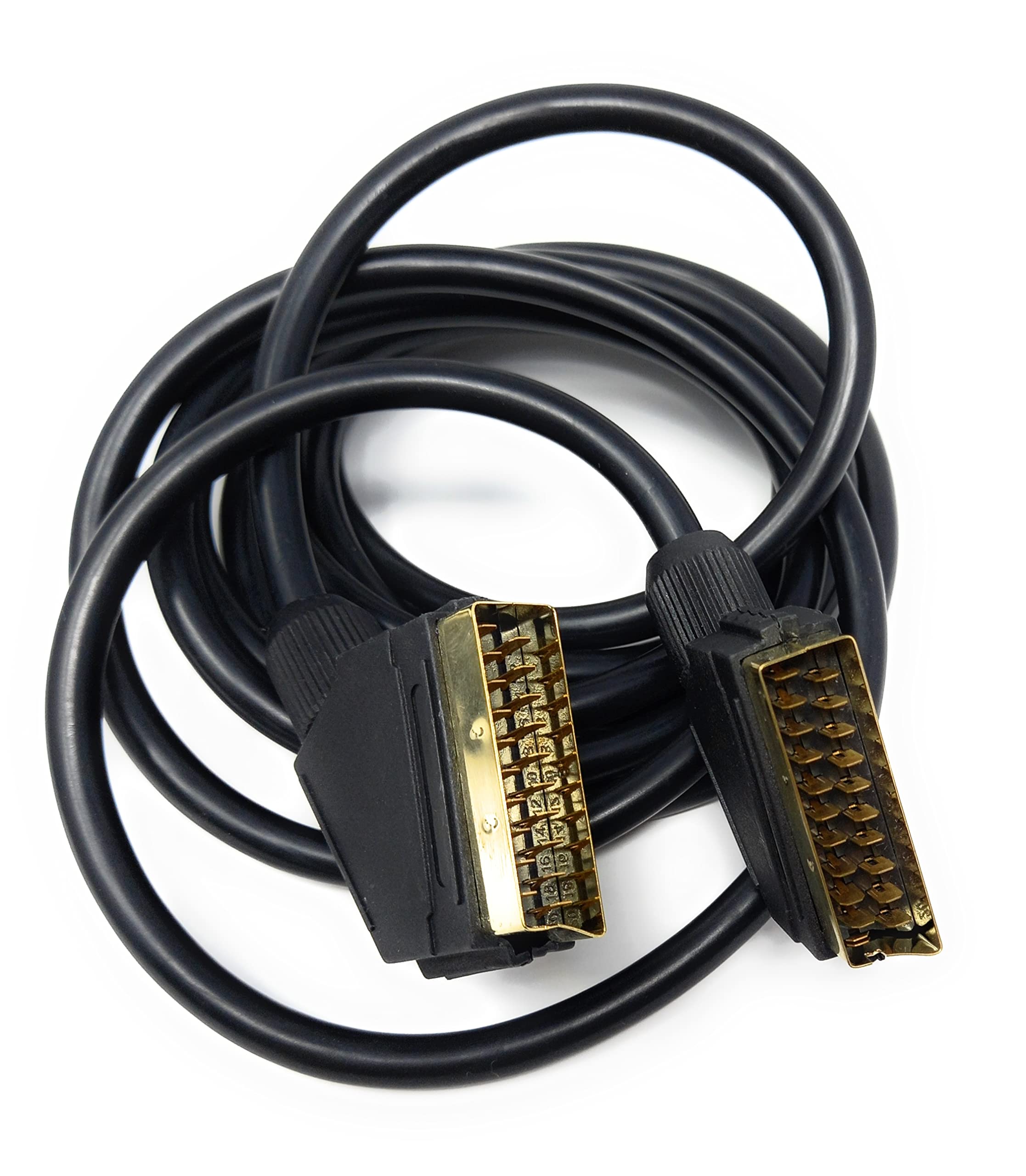 DRUT 3m Scart to Scart Cable Lead, 21 Pin Male to Male (Plug to Plug) RGB Cord for TV VCR, DVD Player Gold Plated 10ft - Image 2