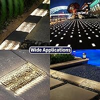 Vista 2 de Luces Solares para Pavimento al Aire Libre, Luz de Ladrillo Empotrable de 6x9, LED Resistente IP67 Impermeable, Iluminación de Paisaje para Suelo