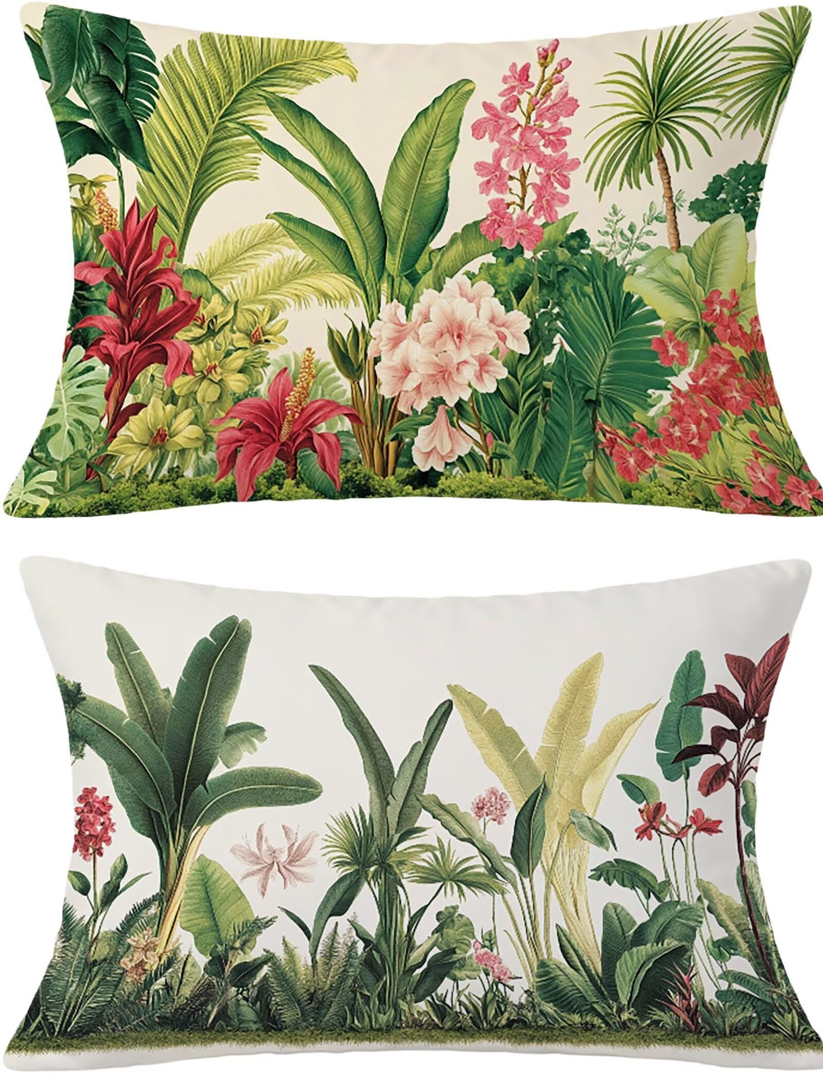 Federe Cuscino 60x80 Set di 2, Crema Federe Cuscini Divano Lino, Rettangolari Copricuscini 60x80cm Con Cerniera Invisibile, Copricuscino per Camera Letto Casa Decorazioni Regalo, Semplice kj-7344
