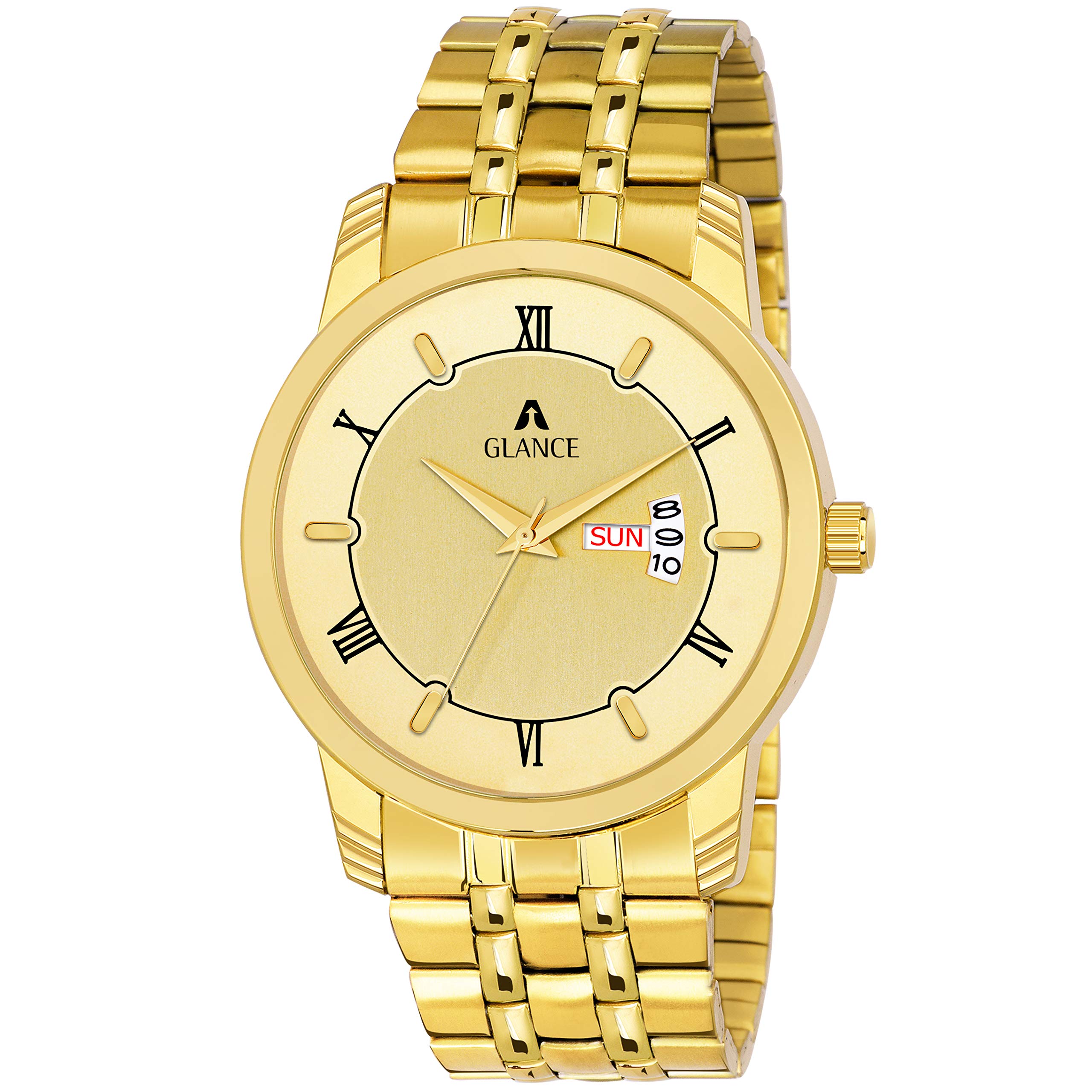 Aglance 1774YM02 Golden Dial Analog Wristwatch Collection for Men with Adjustable Strap and Quartz Movement (B07Y89S2G5) Amazon Price History, Amazon Price Tracker