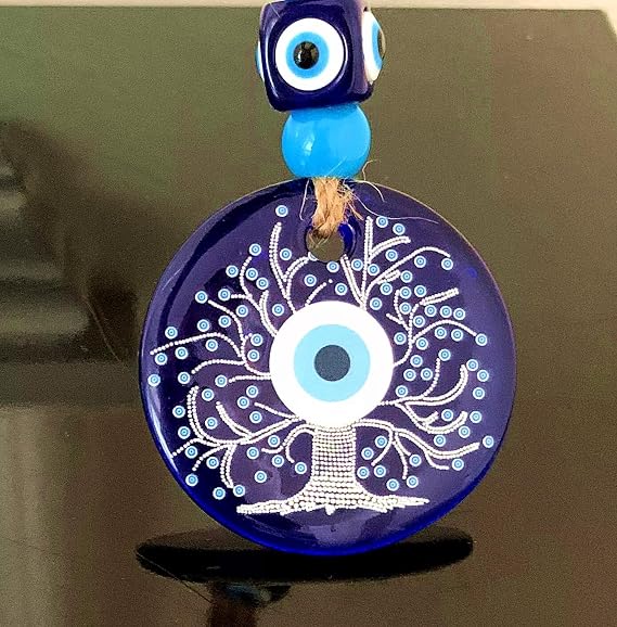 Blue Evil Eye Wish Tree Design Hanging Decorative Ornament