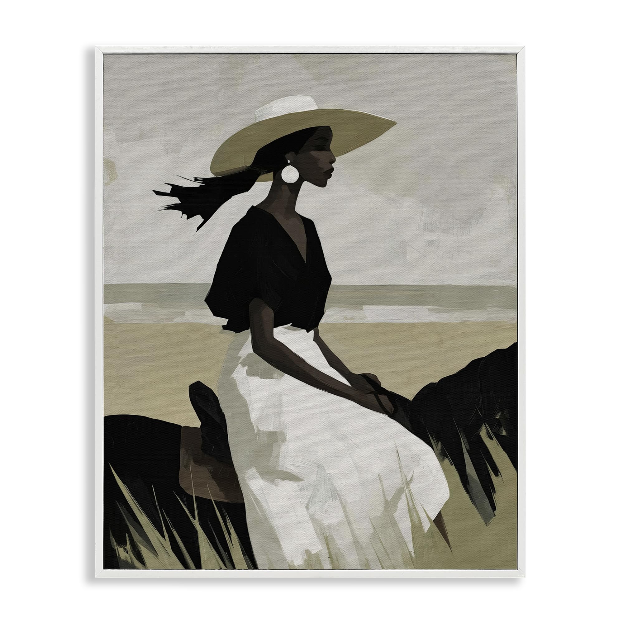 'Equestrian Windswept Muse'| Framed Giclee Art