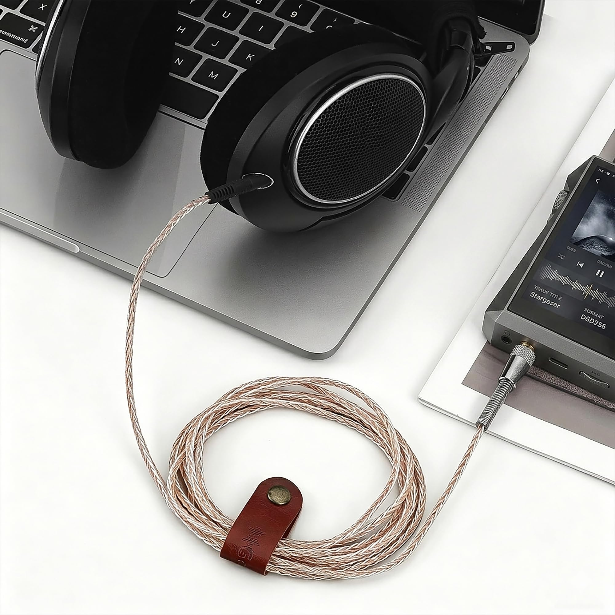 GEEKRIA Cavo audio Apollo compatibile con Sennheiser HD599, HD598, HD620S, HD550, HD505 – da 2,5 mm a 3,5 mm/6,35 mm, cavo sostitutivo Hi-Res (2,0 m)