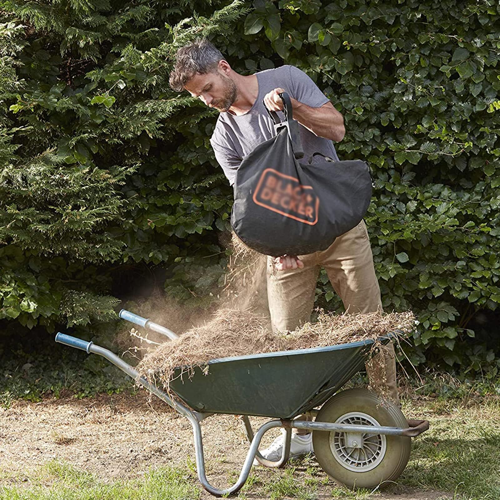 Soffiatore per Foglie 3 in 1, aspiratore Elettrico Multifunzionale per 3 Foglie da Giardino, con Sacchetto per la Polvere da 35 Litri per la Cura del Prato, Patio, Foglie soffiate, Neve,Orange